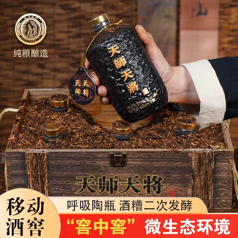 天师天将溶洞酒糟纳藏酒茅台镇纯粮酿造酱香型白酒53度500