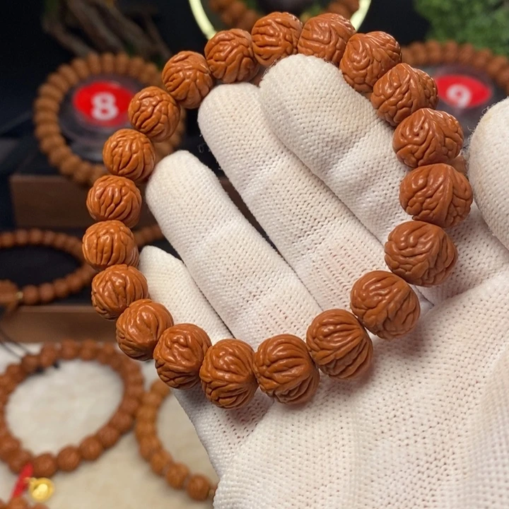 桃核吊坠风**物秦岭龙纹桃核