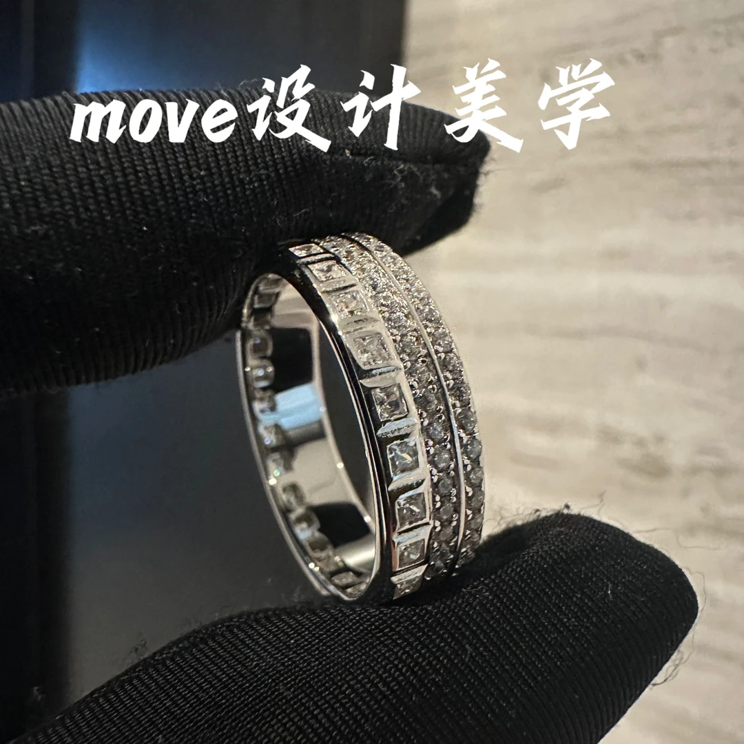 925银合成锆石戒指 4696【冰块】小众高级感