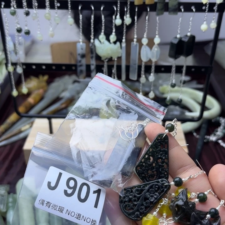 蛇纹石玉发饰合金乱***戏