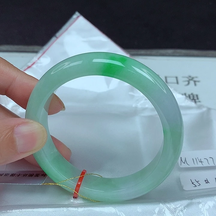 翡翠未镶嵌手镯55圈4776