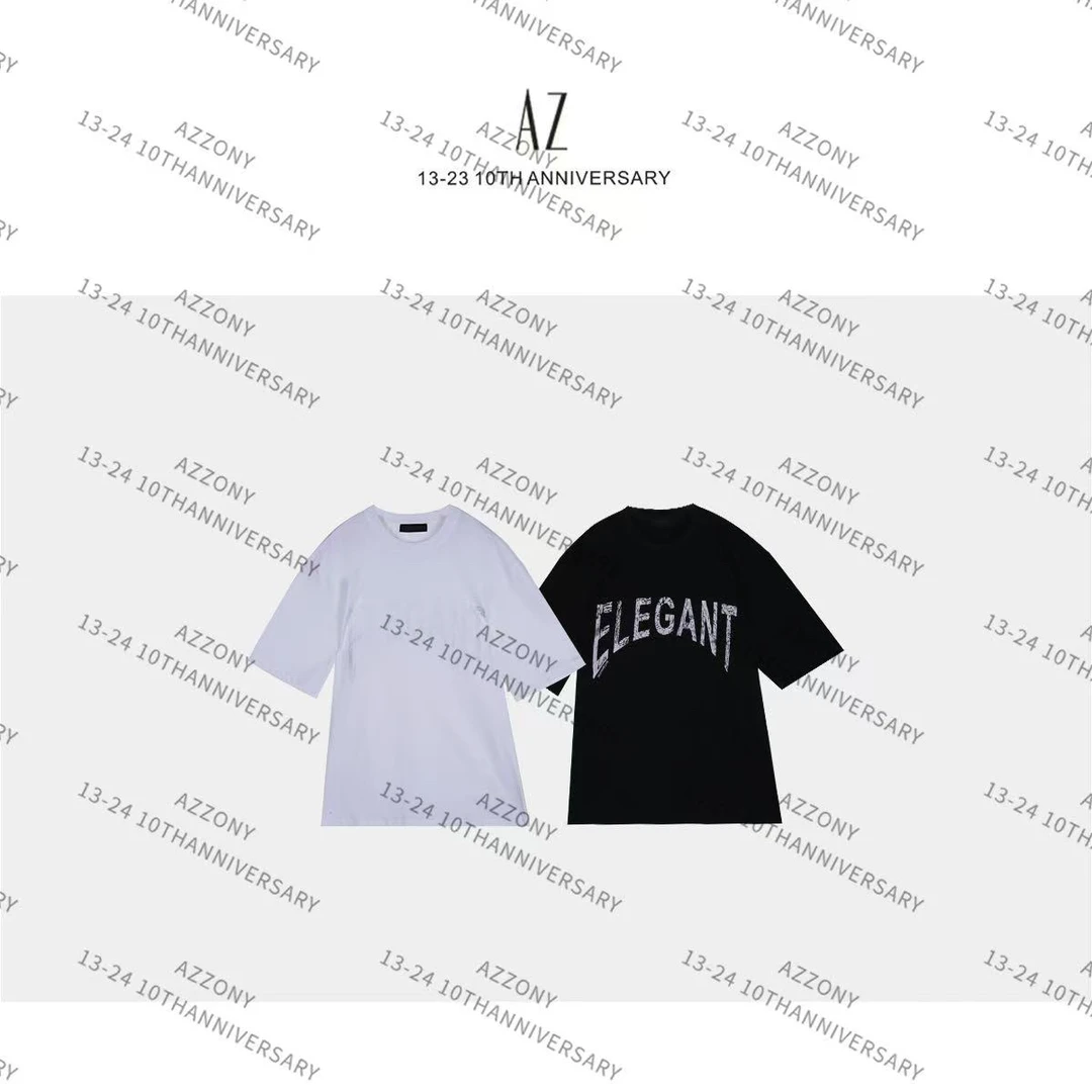AZ-XJ 银闪字母tee 2025夏款NEW XTSL2501110
