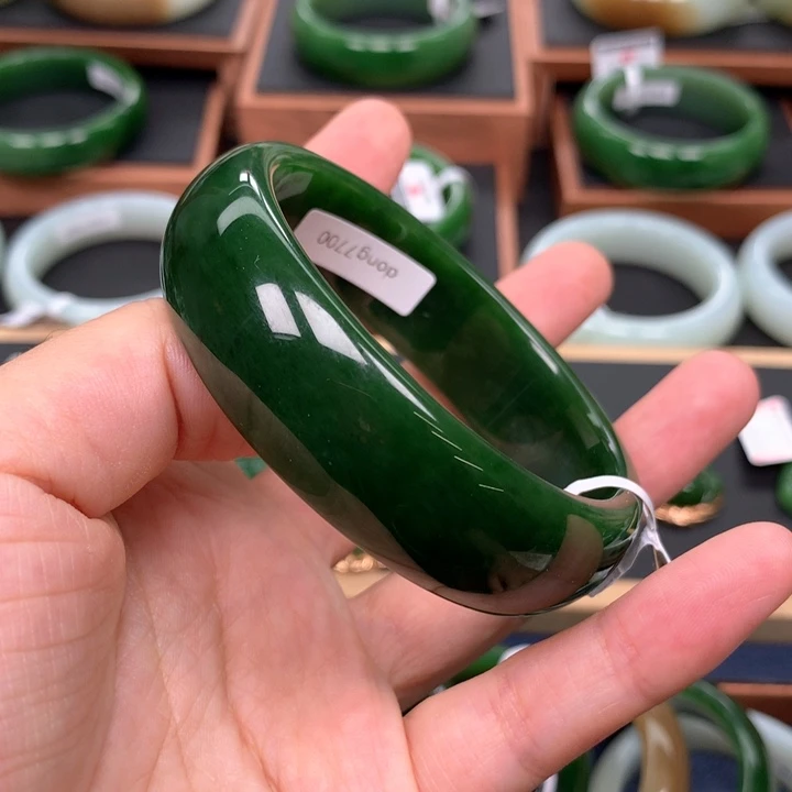 和田玉（碧玉）手镯未镶嵌5960