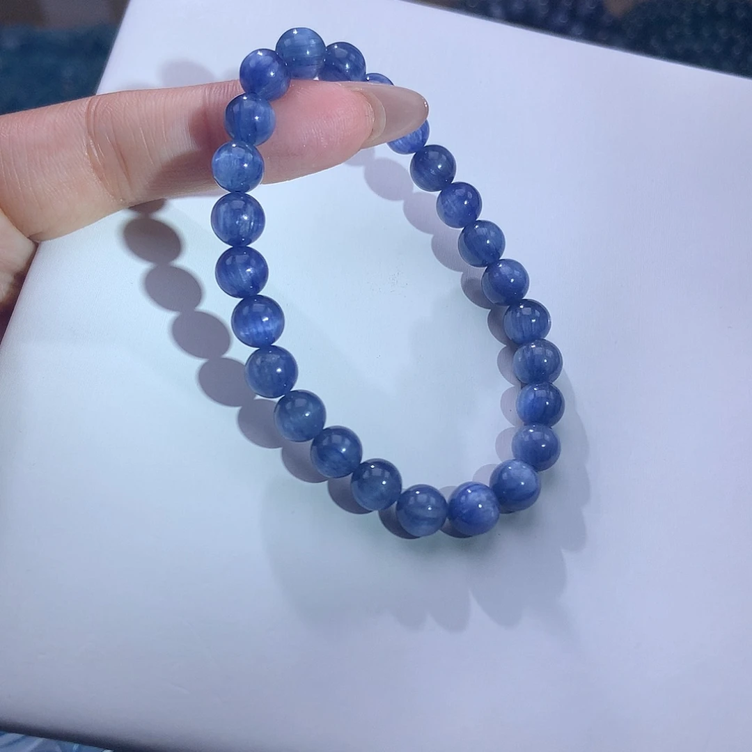 未镶嵌手链水晶7mm蓝晶190元 叠拍2件