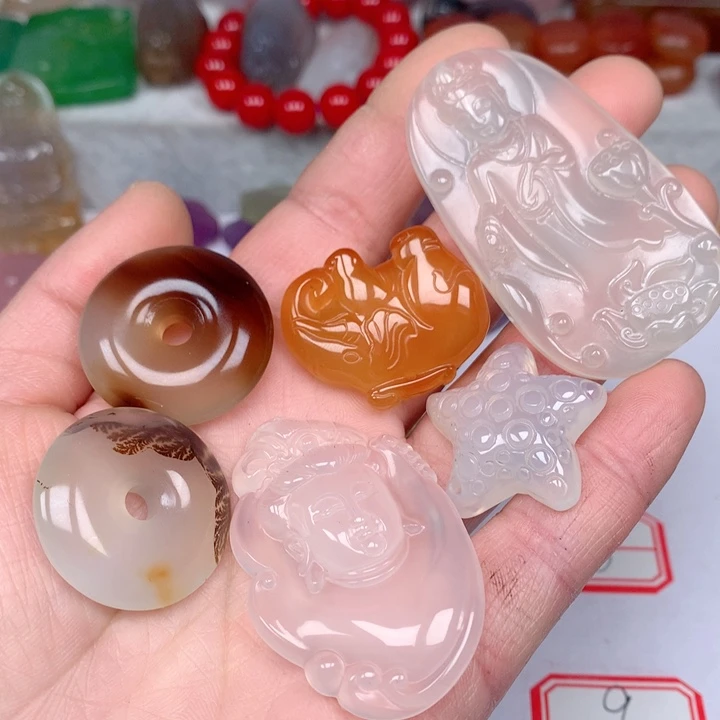 玛瑙/玉髓颈饰未镶嵌N****