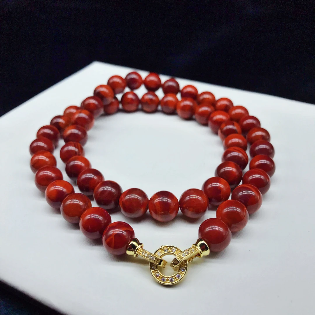 【小雪】南红瓦西毕业级牛血红女神链9mm