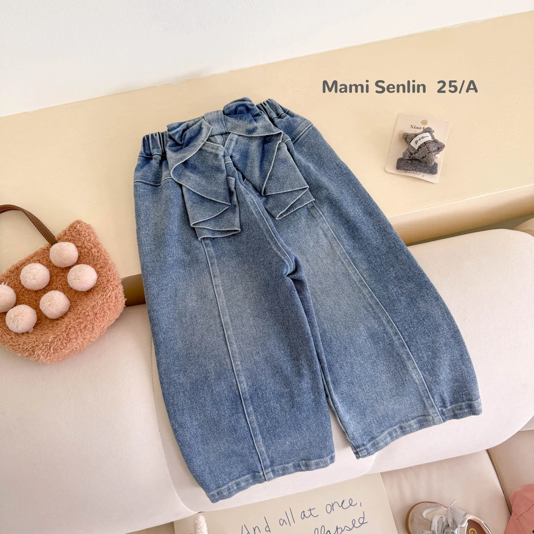 【现货】妈咪森林童装2025年女童秋装韩版牛仔裤253-MMSL-253096