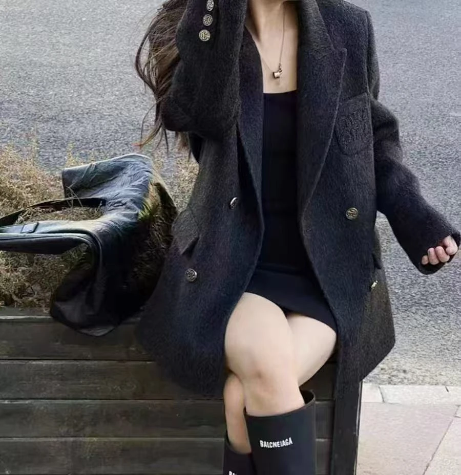 【美丽姐】西装气质洋气时尚毛呢秋冬网红