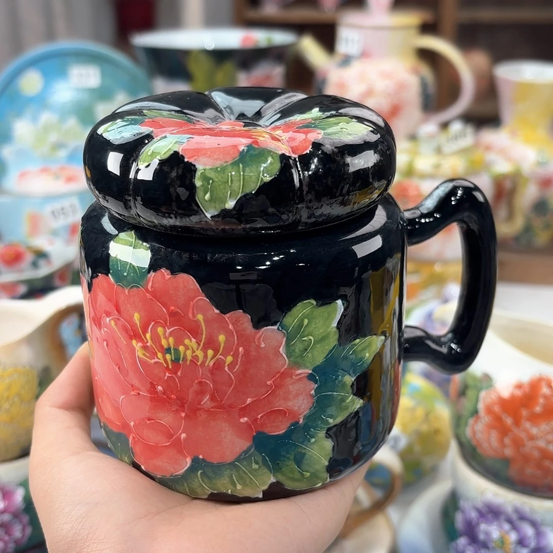 景德镇手绘高温釉下彩陶瓷茶具