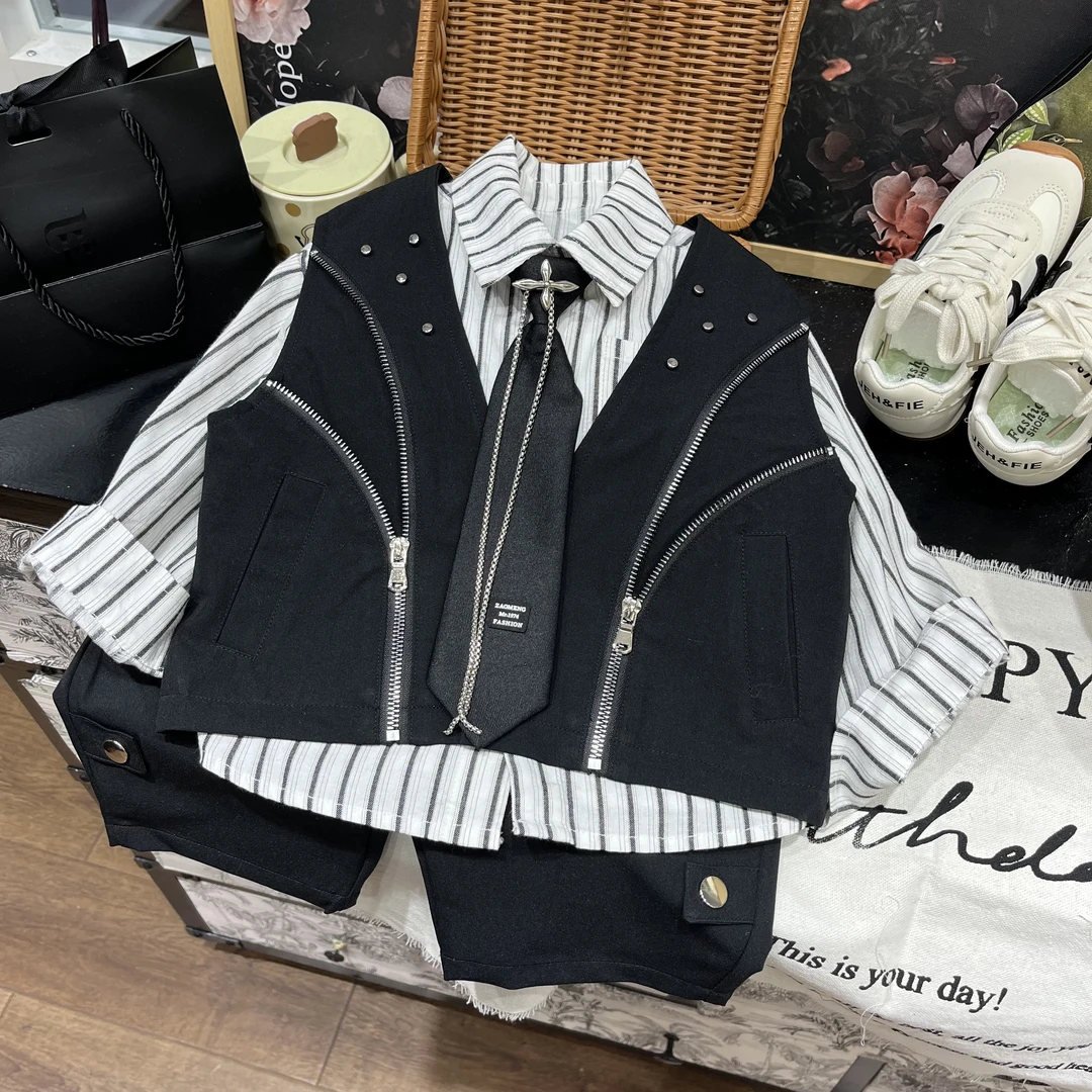 【星辰】儿童春秋新款洋气时尚休闲帅气韩版春款中小童套装25L099