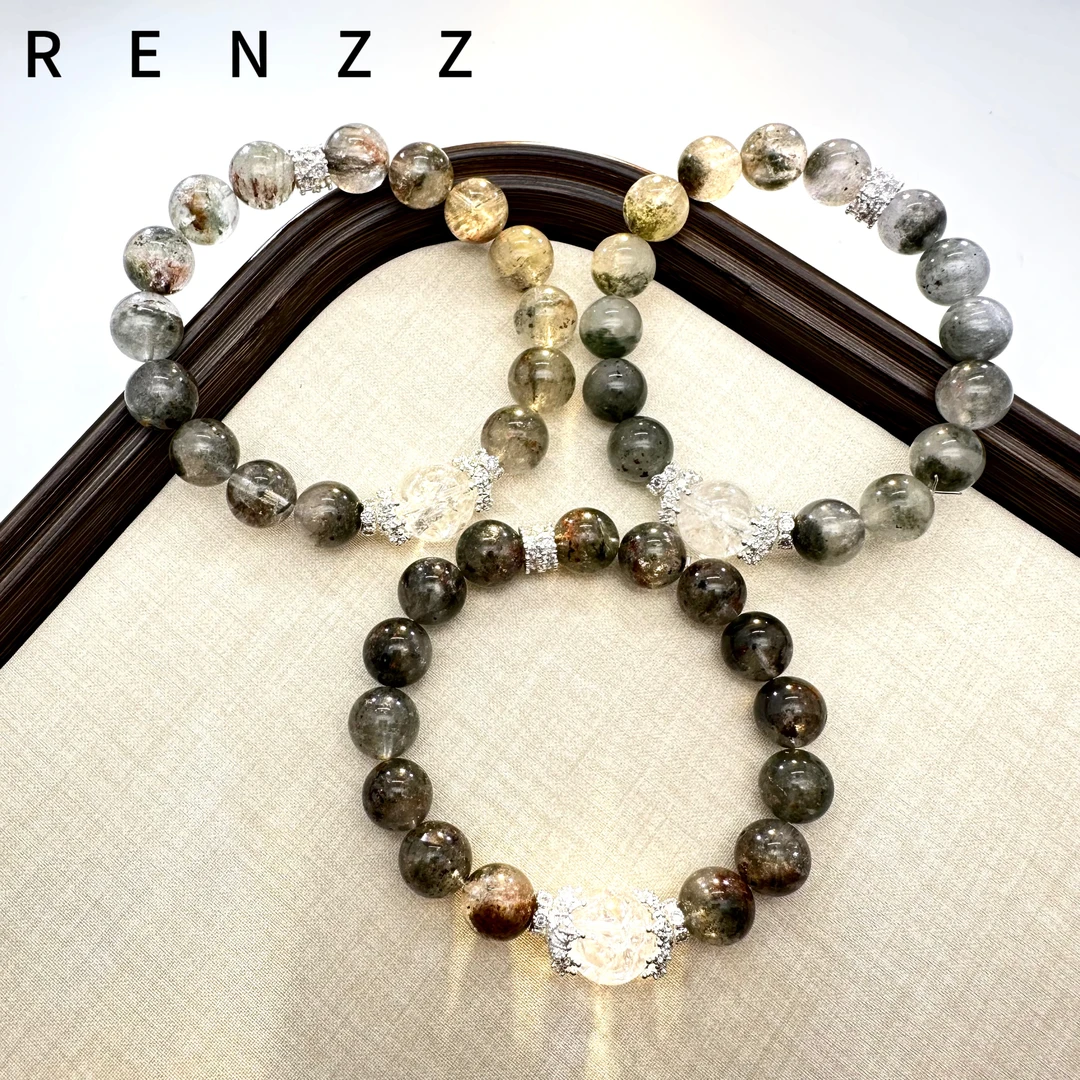 0036天然水晶绿幽灵/白水晶手链手串（多样性发一件）