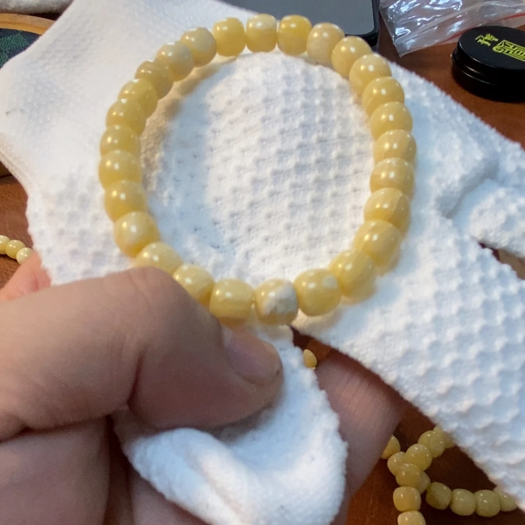 『鼎墨严选』尺寸0.8老邢手串-北极牛角千层雪妖孽花纹