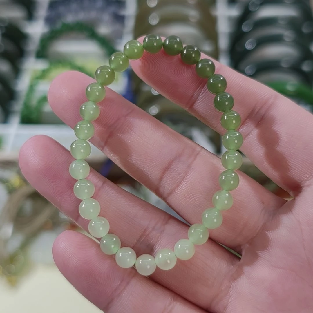 和田玉未镶嵌手链卡6渐变和田玉手串×1