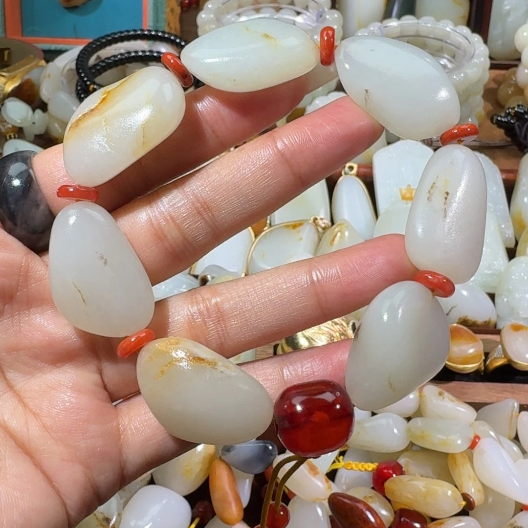 和田玉未镶嵌手链