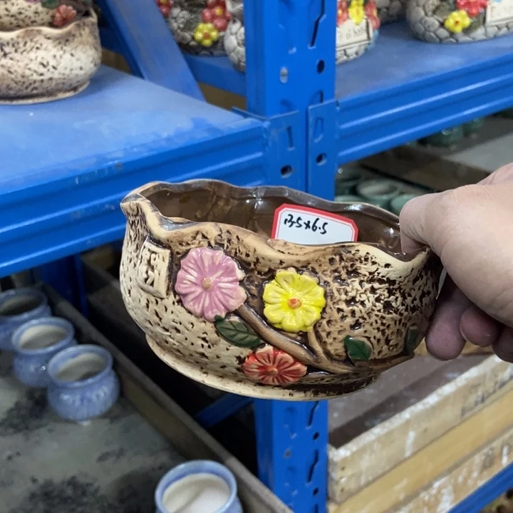 陶瓷花盆单场满9.9发13.5*6.5