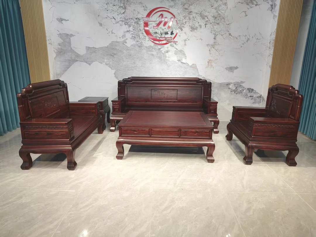 （红经典）一川家居实木家具实木家具简约古典别墅储物客厅沙发