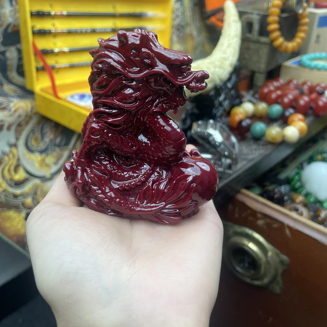 含辰砂工艺品【闪购商品】朱砂辰龙摆件