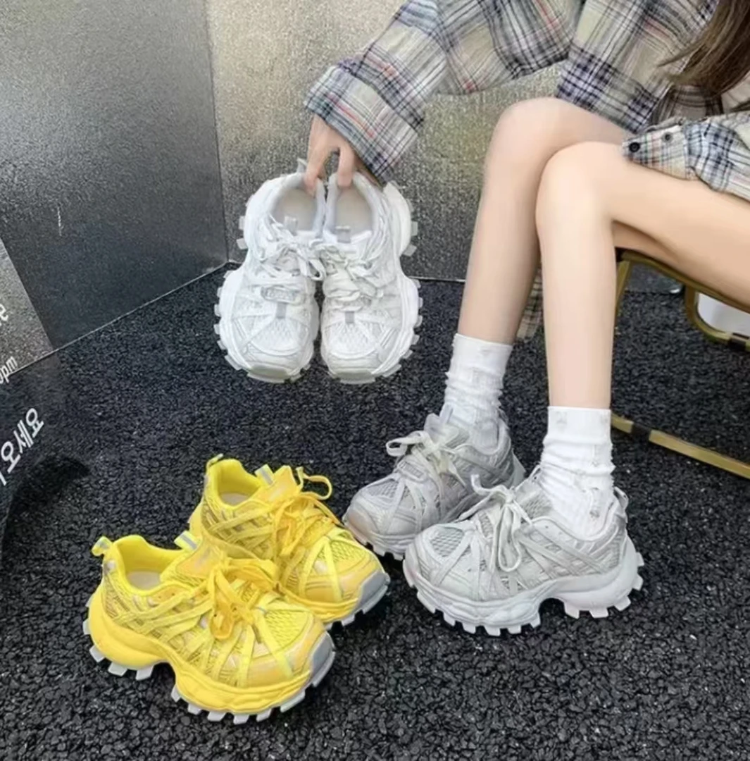 时尚蜘蛛绑带设计感2025年新款舒适透气百搭老爹鞋