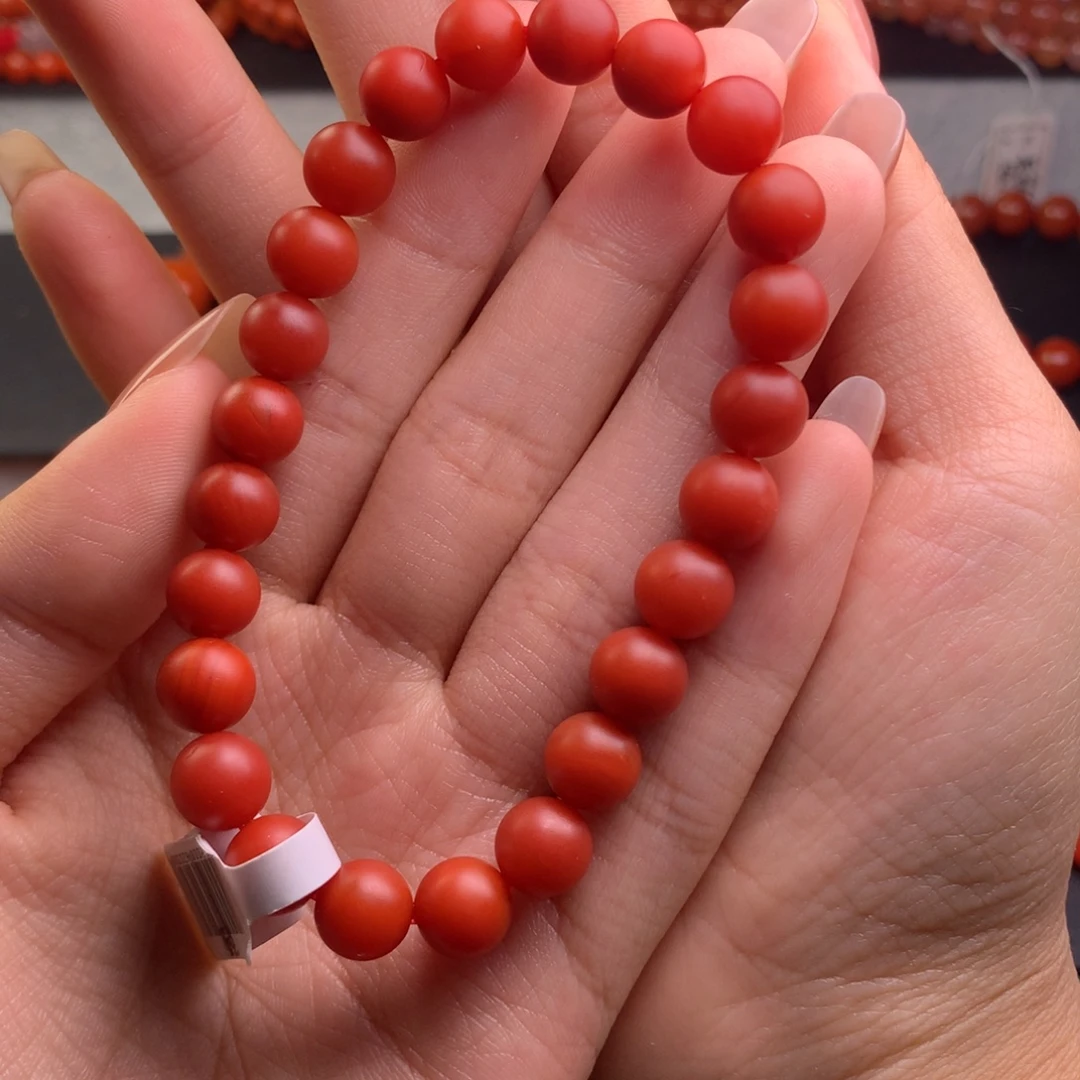 南红玛瑙未镶嵌8+锦红手串