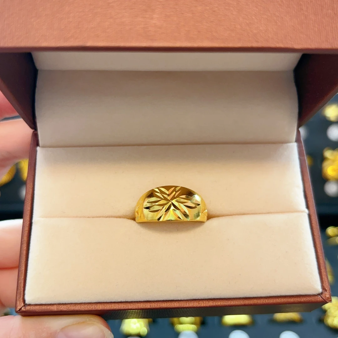 铜合金戒指 复古錾刻港式戒指（027）