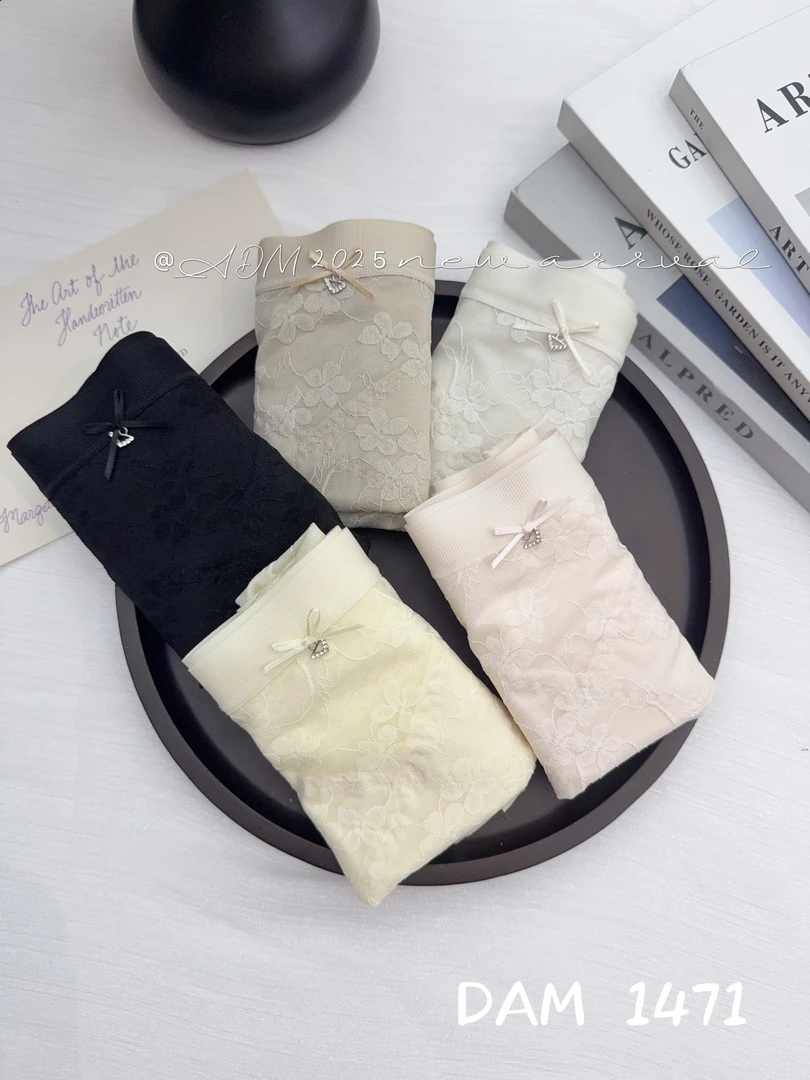 1471款高腰微收腹女士内裤5条装舒适中高腰大包臀透气抗菌奥