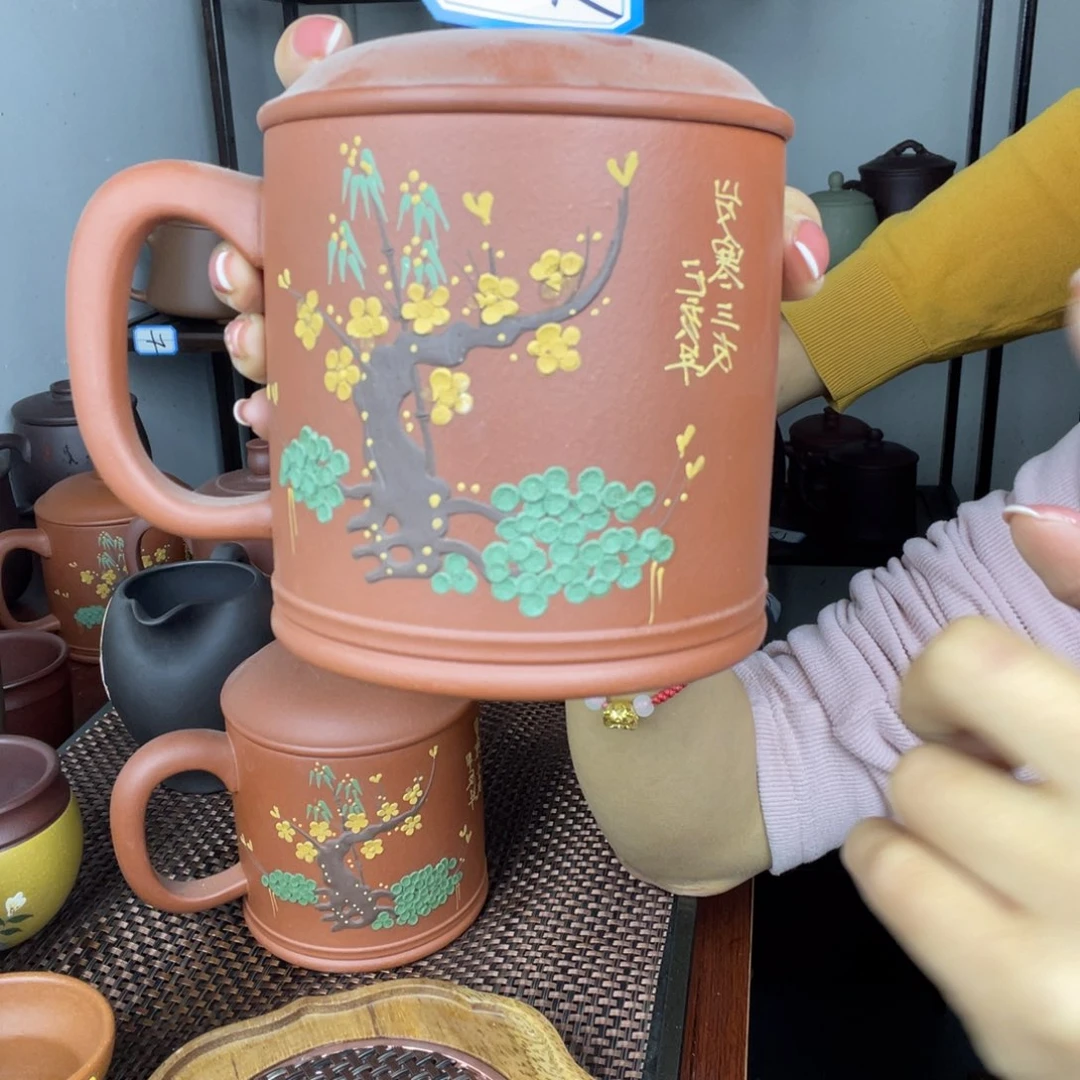 紫砂茶杯紫砂杯盖杯