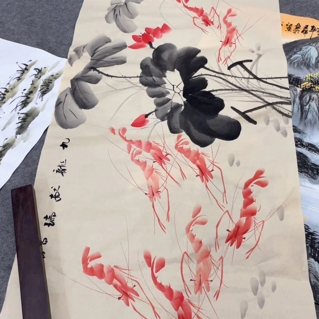 国画国画作者画心一张