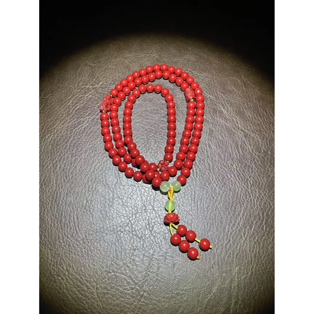 合金手链 103朱砂貔貅精品108珠yw103（无礼盒）