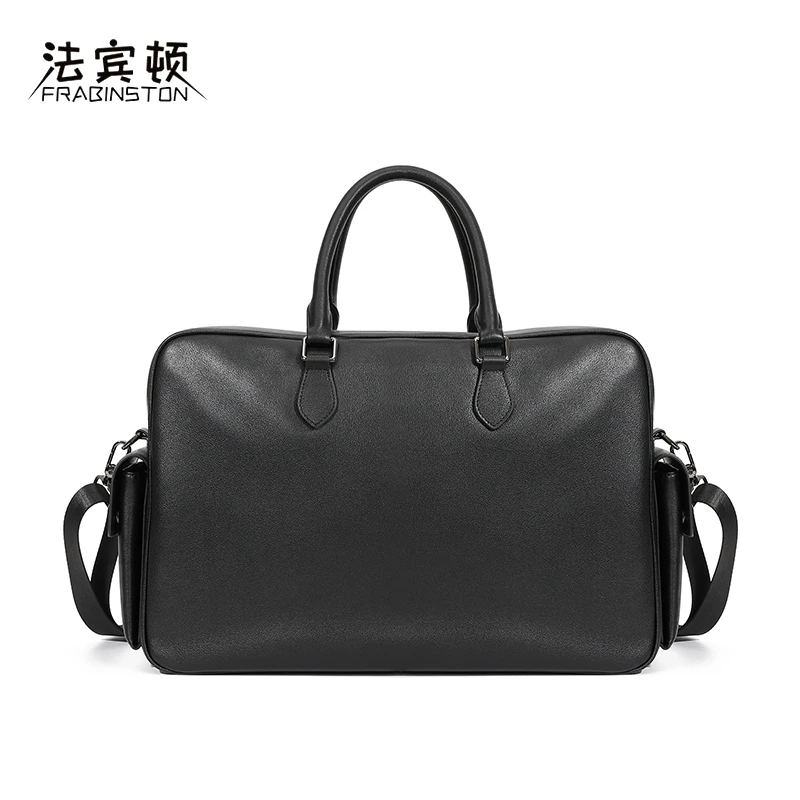 男士公文包新款高档大容量手提电脑包商务出行单肩斜挎包包旅行包