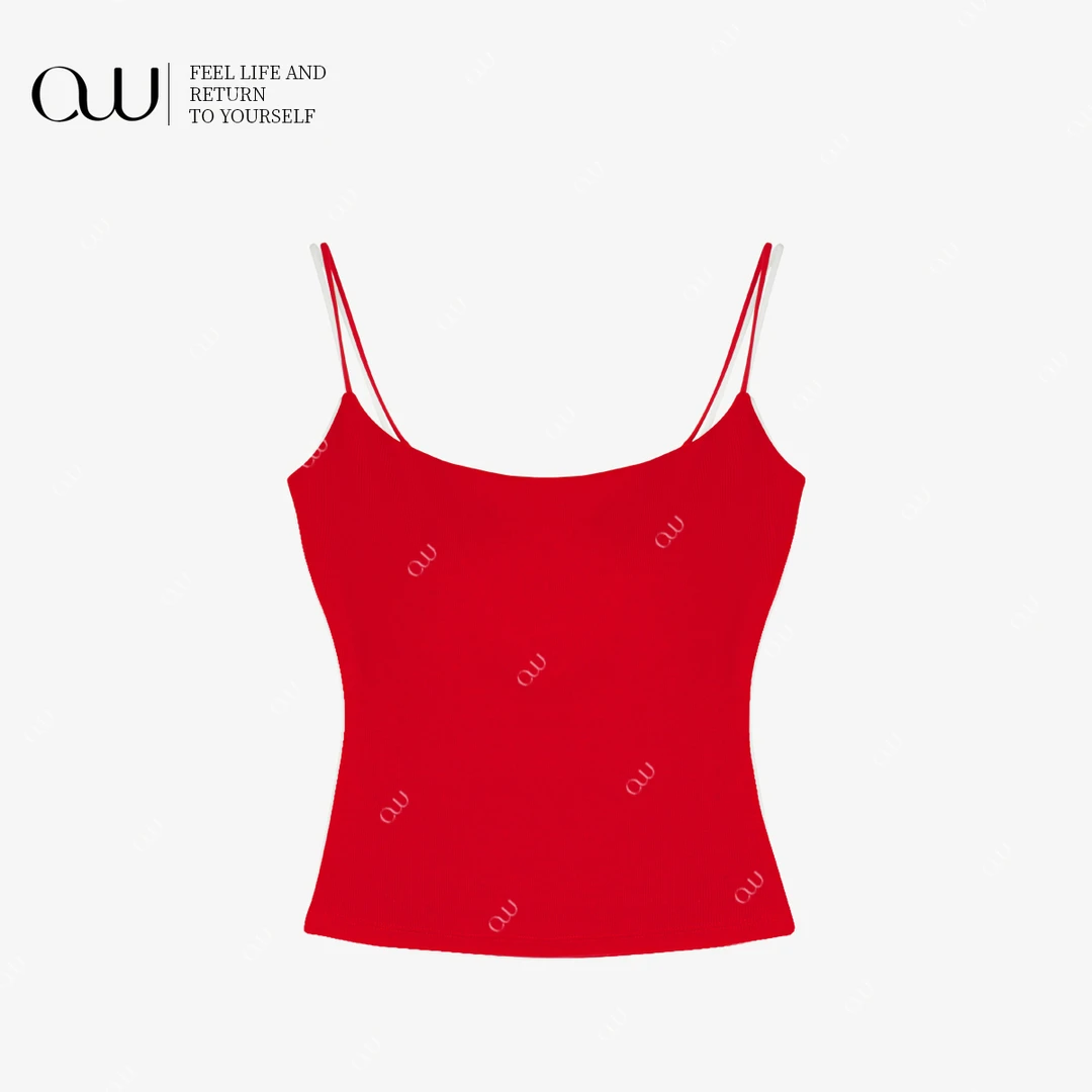 【老白不白】夏季极简风瑜伽内搭潮流风爱豆背心吊带OW252BX011C