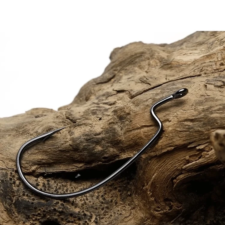 三棱刀宽腹加强曲柄钩9003CD防挂德州卡罗自由风筝钓组鲈鱼鳜鱼