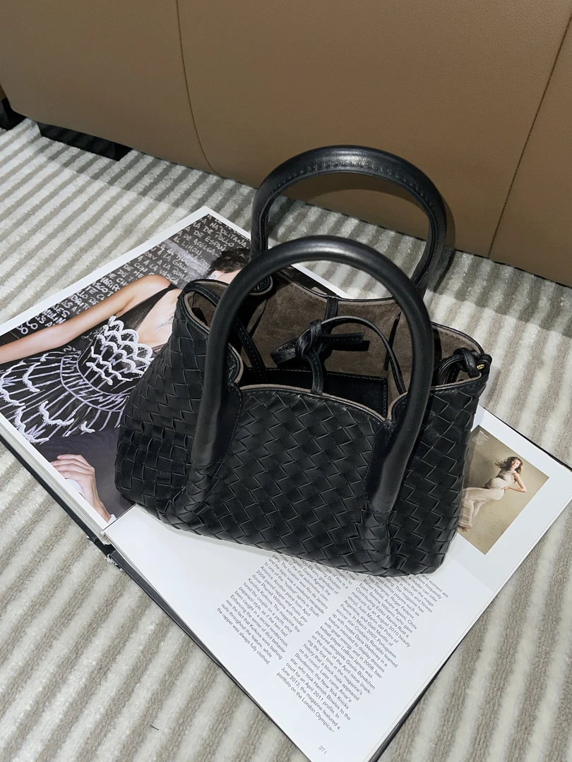 BIG WHITE REMADE纯手工编织真皮绵羊皮手提单肩百搭包包25D213