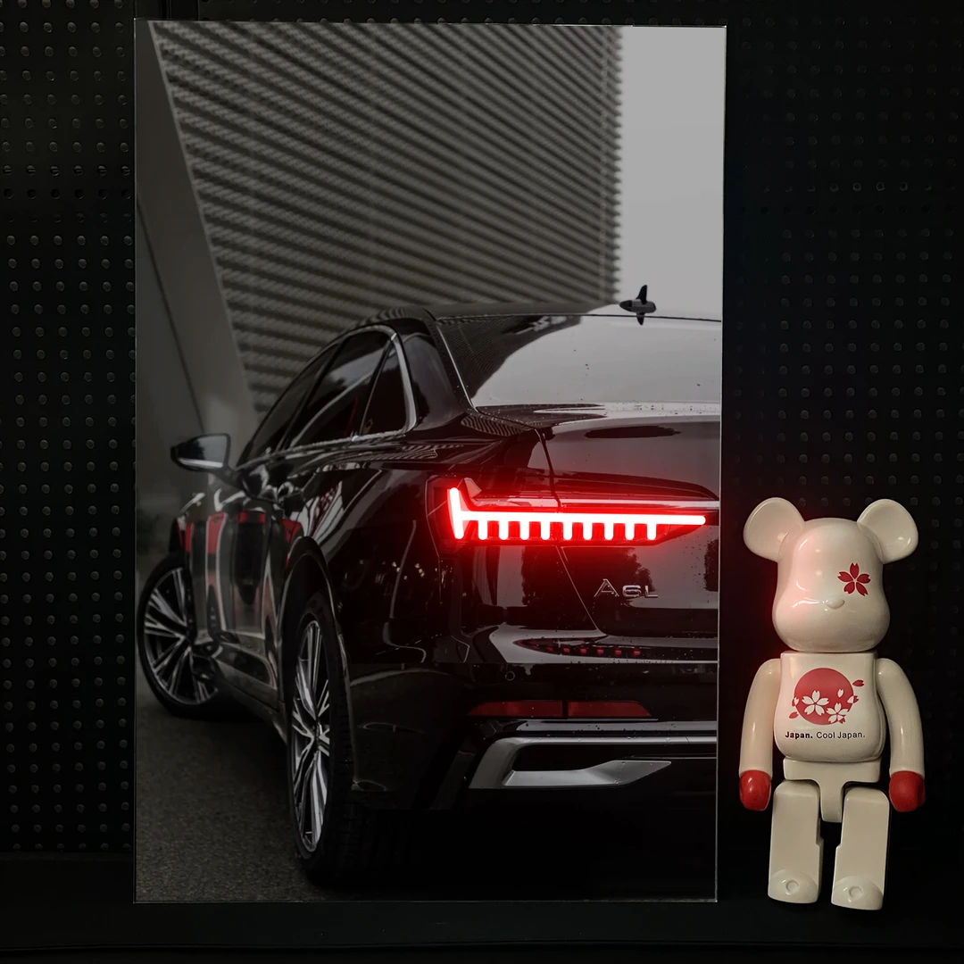 【奥迪A6L】汽车壁画发光车灯尾灯卧室画遥控氛围亚克力高清装饰画