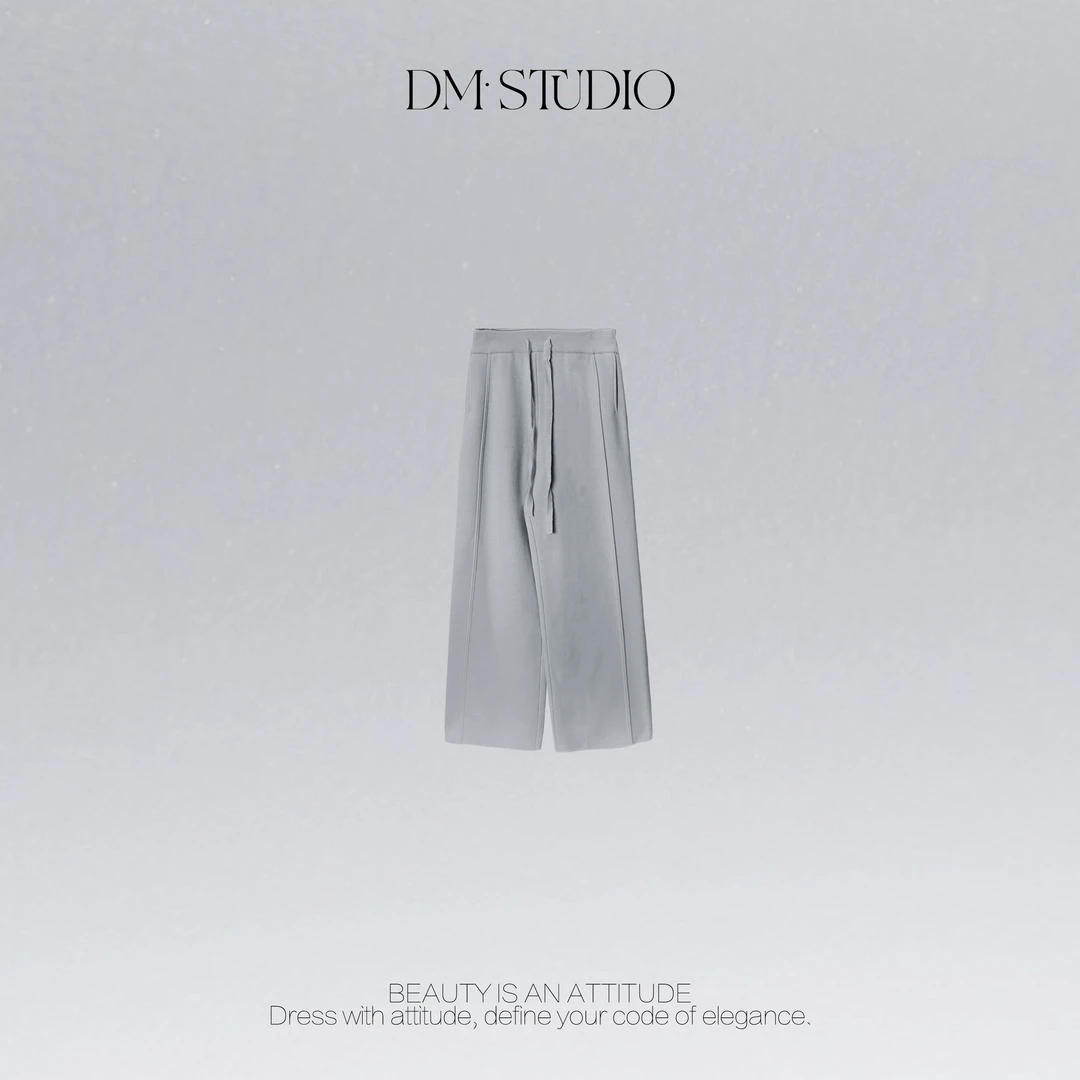 DEDM•STUDIO/极简风气质加绒松紧腰直筒拖地长裤2510KZ/199-9820