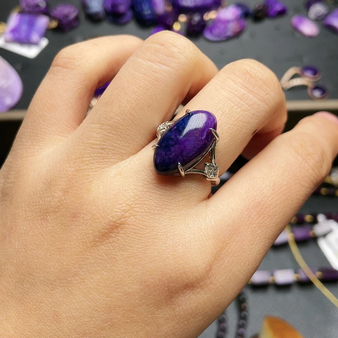 苏纪石（舒俱来）戒指银S925镶嵌