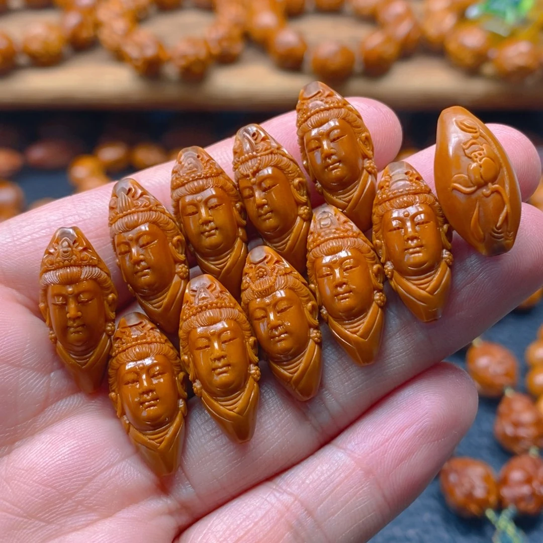 手串/手链橄榄核许静健1.2柳叶核法相观音