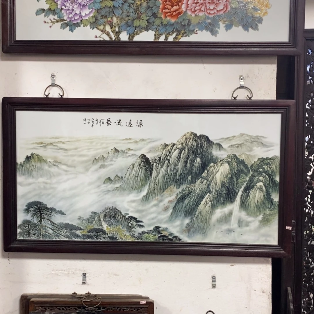 瓷片120*66 景德镇瓷板画柴窑烧制