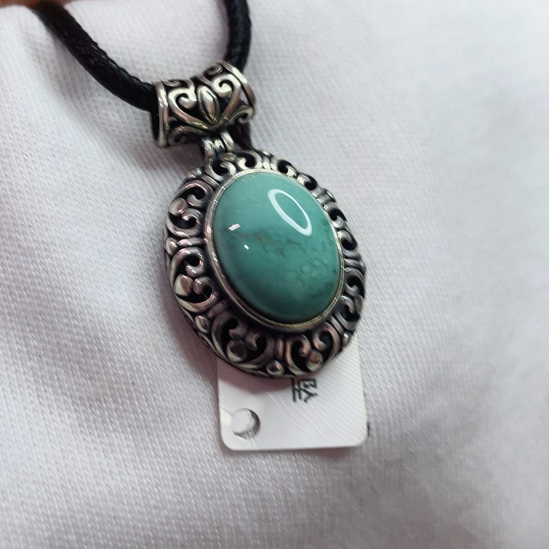 绿松石珠宝奇石银S925镶嵌
