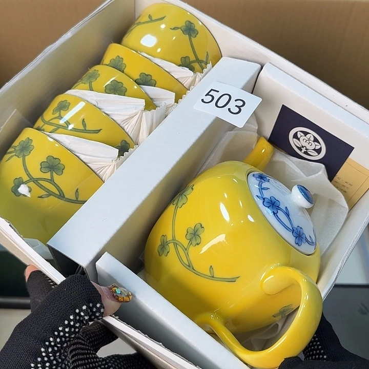 瓷片很好看的茶壶套装