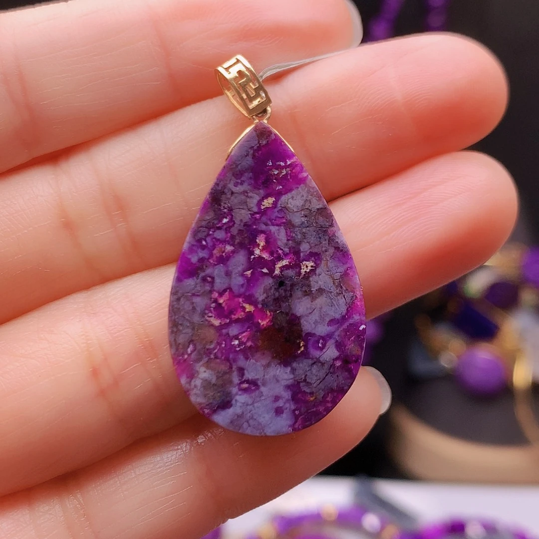 苏纪石（舒俱来）18K金镶嵌吊坠