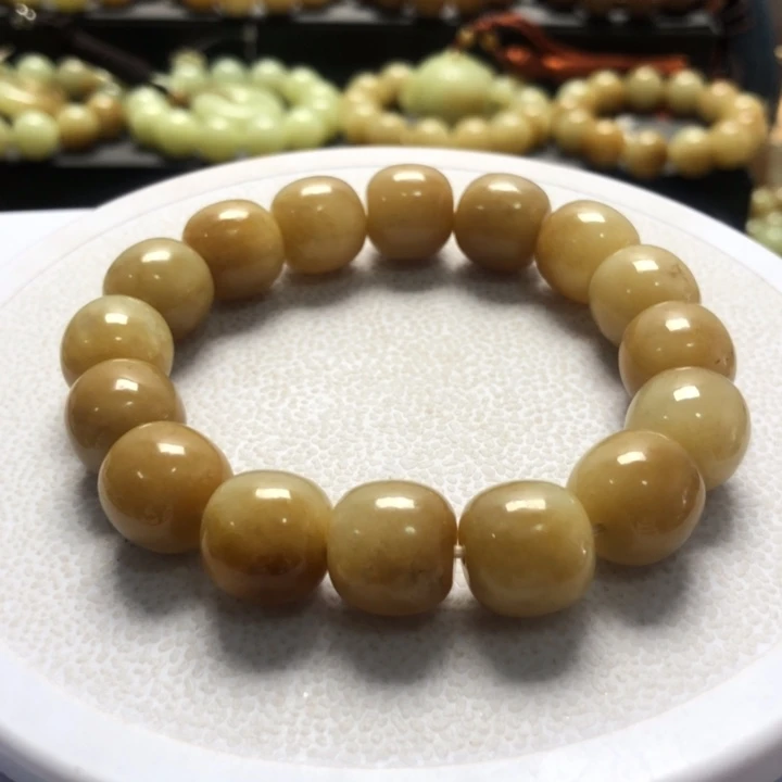 和田玉手串未镶嵌卡14