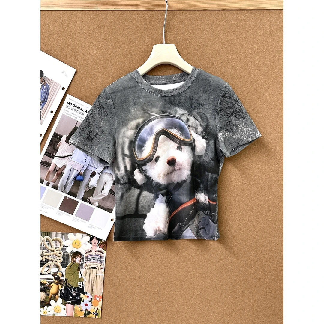 【ZHEN】35T723 飞行员印花T恤