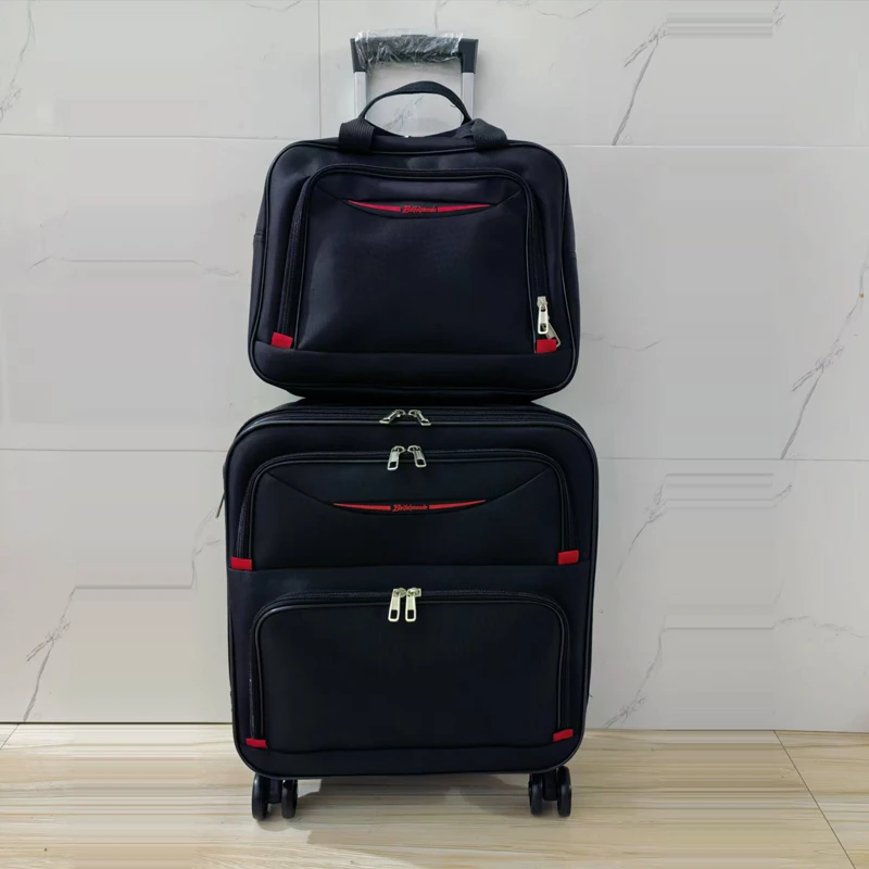 牛津布万向轮行李箱结实耐用商务旅行男女通用登机密码箱18寸20寸