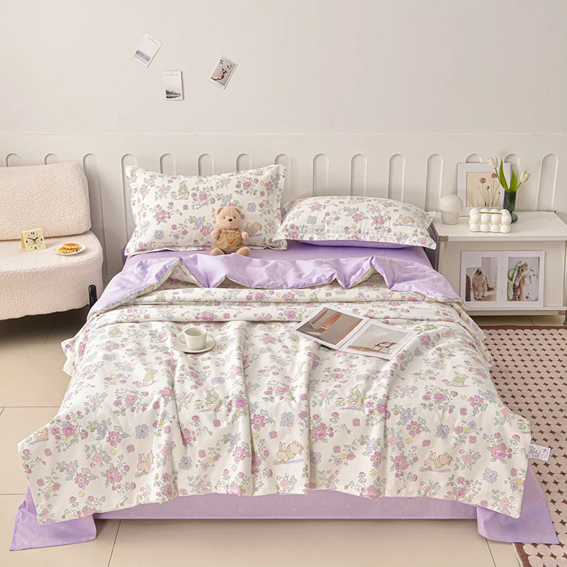 SEONRAN新款点点繁花系列丨全棉纯棉印花夏被四件套
