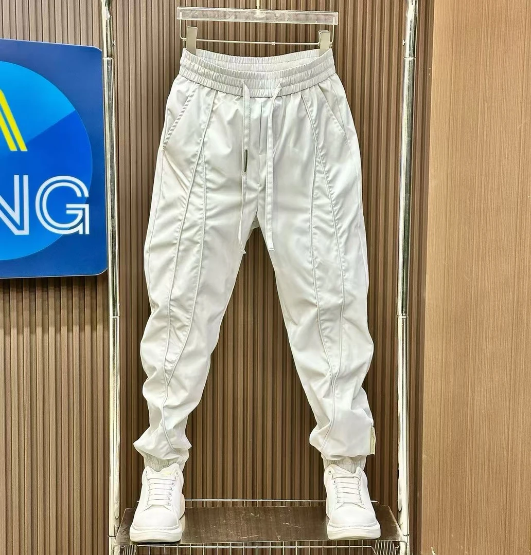 百搭束脚裤春夏长裤常规款休闲裤夏季薄款裤子男士松紧腰潮流