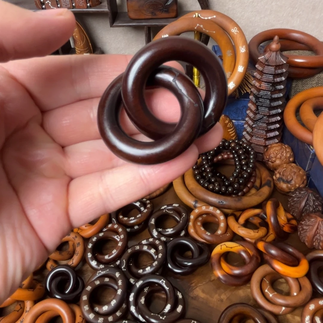 枣木枣木老料乾坤圈玉化六七星2.5