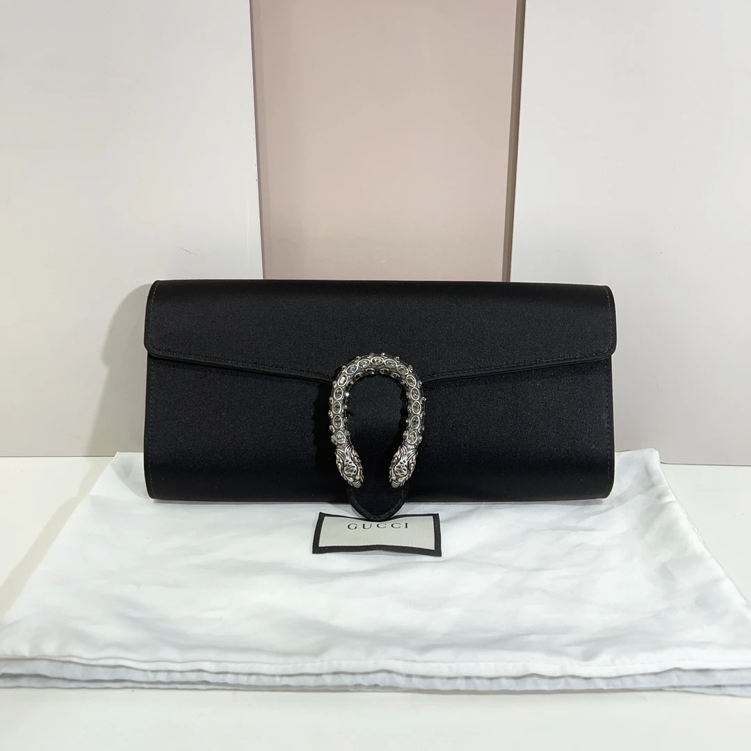 95新 GUCCI/古驰 Gucci古驰钻扣法棍晚宴包a7609