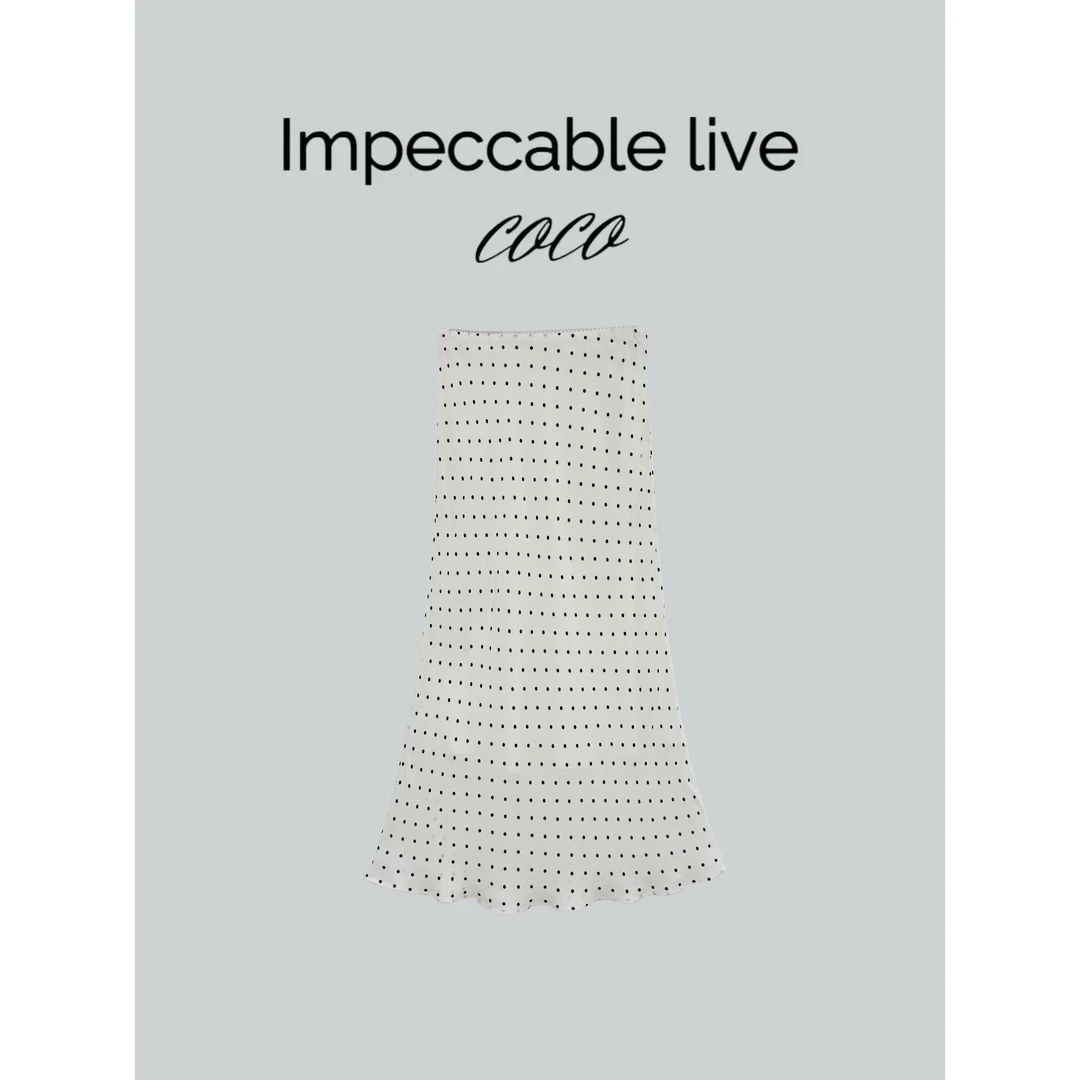 Impeccable 夏季新款波点鱼尾裙//25Q176-1