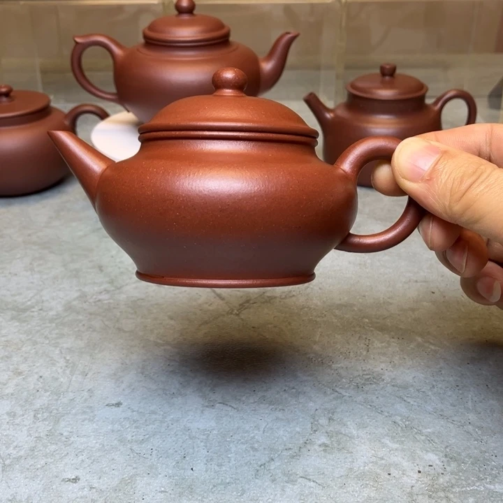 茶壶紫砂200cc全手工贡局水平，原矿红皮龙泥料
