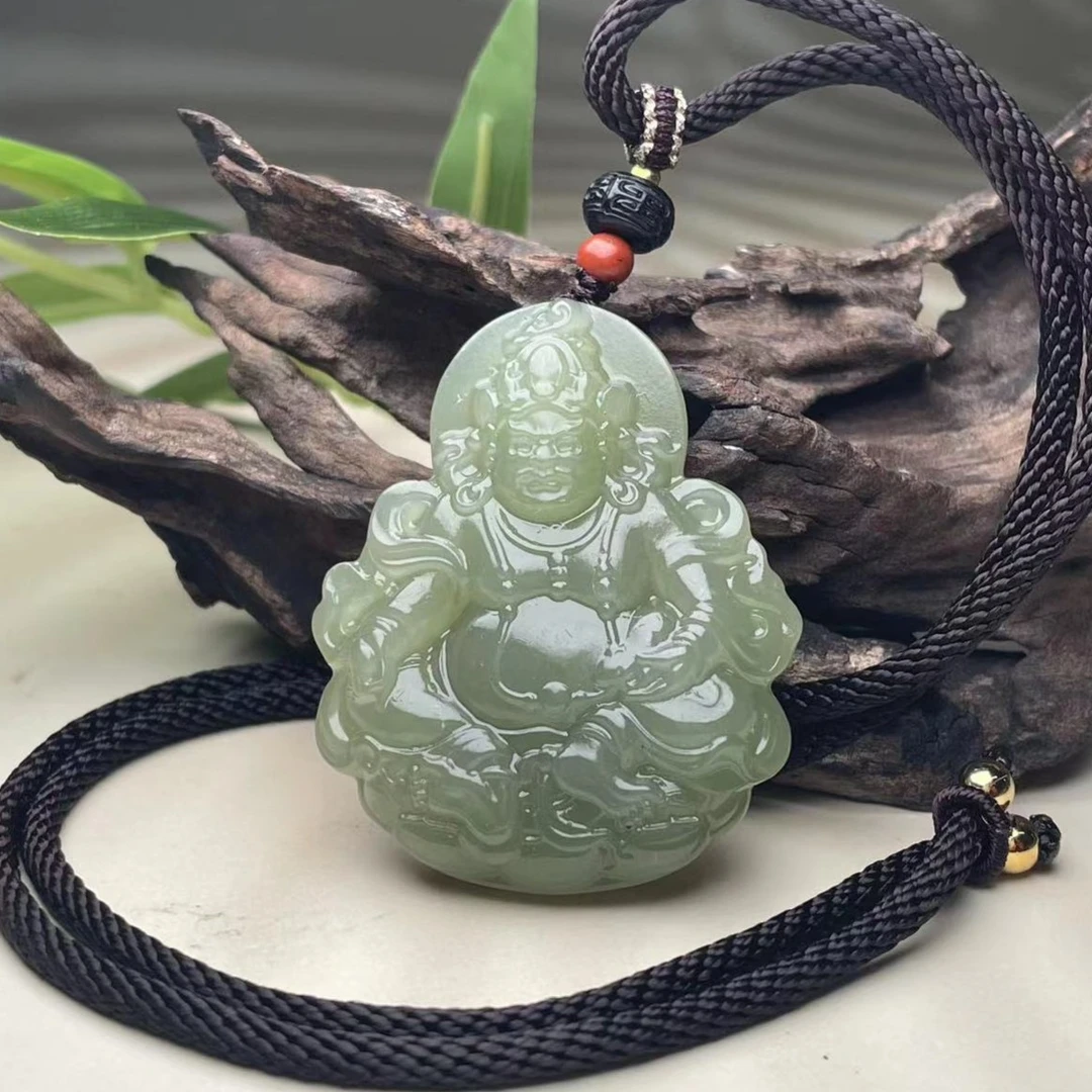 菲菲珠宝好*30312和田玉吊坠-黄财神约50*42mm